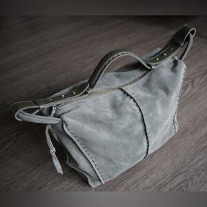 The Sak Green Suede Shoulder Bag